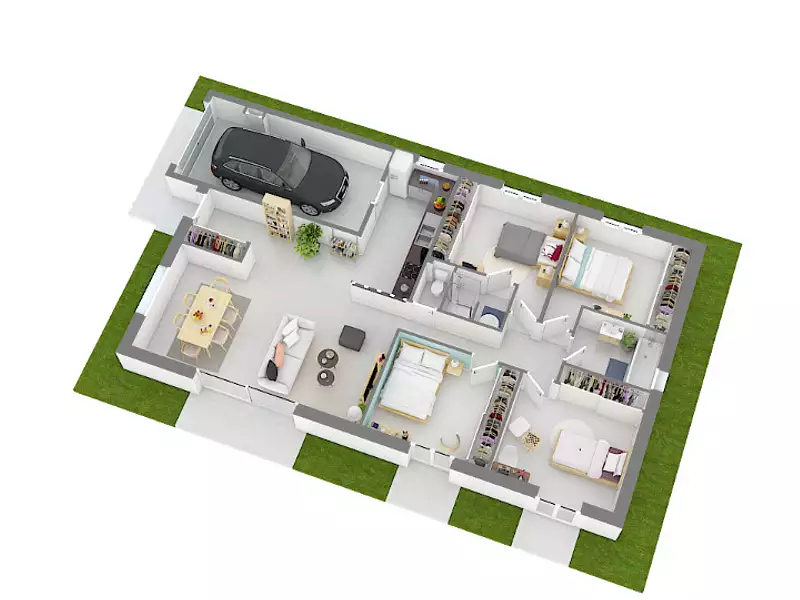 Maison neuve, 100 m² - Champdieu (42600)