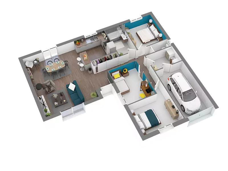 Maison neuve, 92,38 m² - Les Villages Vovéens (28150)