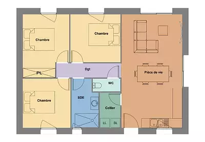 Maison neuve, 69 m²