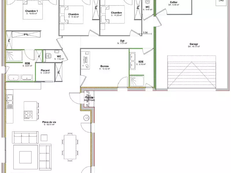 Maison neuve, 140 m² - Villeneuve (01480)