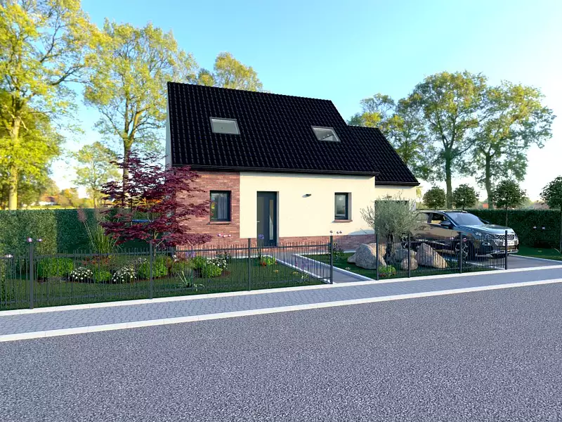 Maison neuve, 83,01 m² - Lambres-lez-Douai (59552)