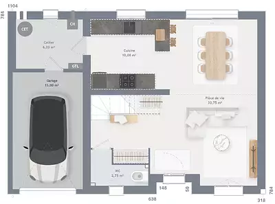 Maison neuve, 90 m²