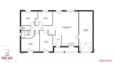 Maison neuve, 73 m²