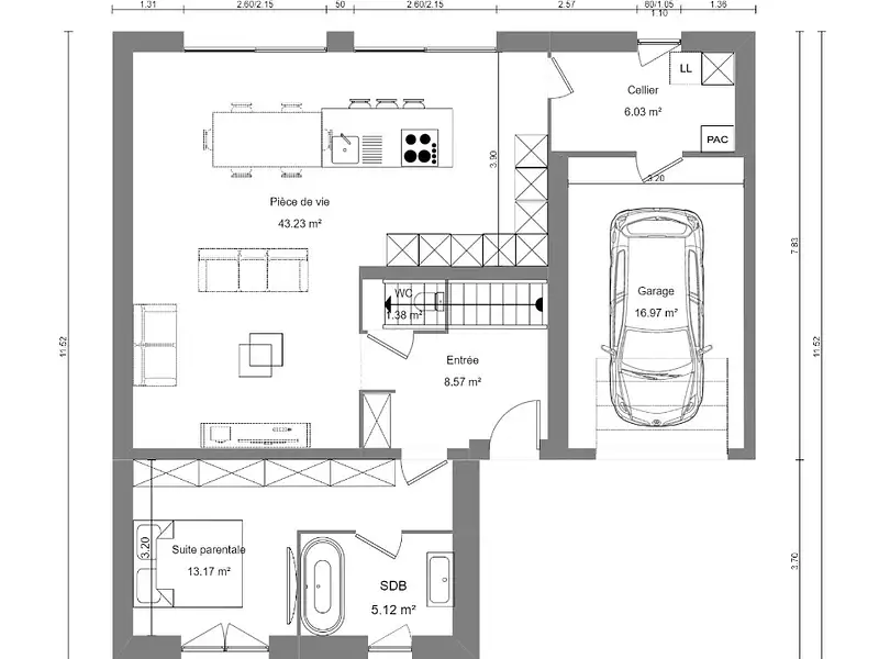 Maison neuve, 126 m² - Proville (59267)