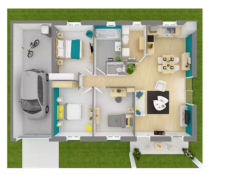Maison neuve, 80 m² - Chimilin (38490)