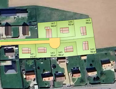 Terrain à bâtir, 840 m²