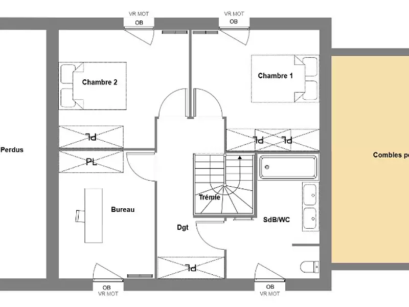 Maison neuve, 127 m² - Mettray (37390)