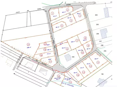 Terrain à bâtir, 530 m²