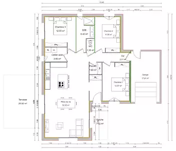 Maison neuve, 100 m²