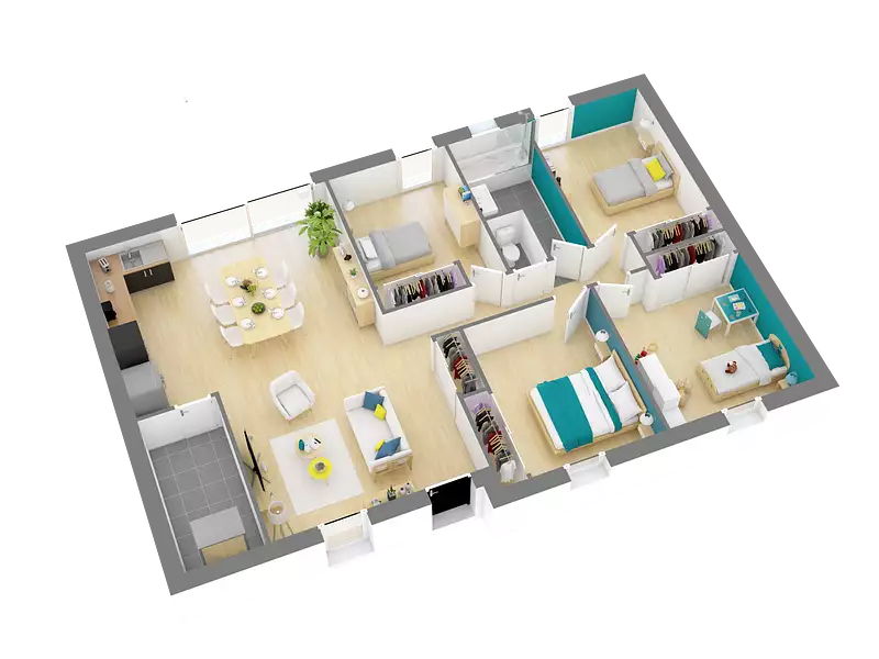 Maison neuve, 99 m² - Loches (37600)