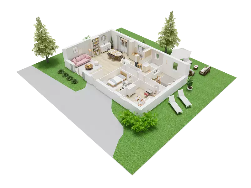Maison neuve, 84,73 m² - Pîtres (27590)