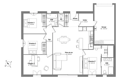 Maison neuve, 108 m²