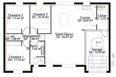 Maison neuve, 90 m²