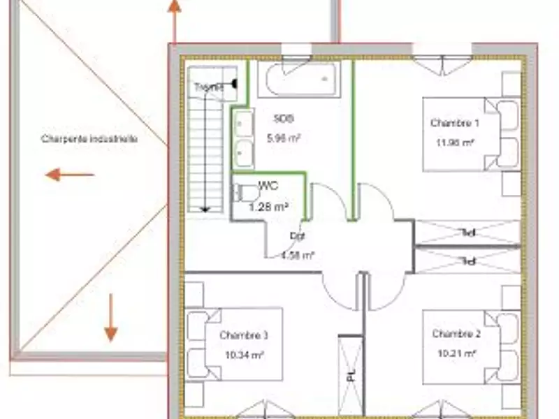 Maison neuve, 90 m² - Francheleins (01090)