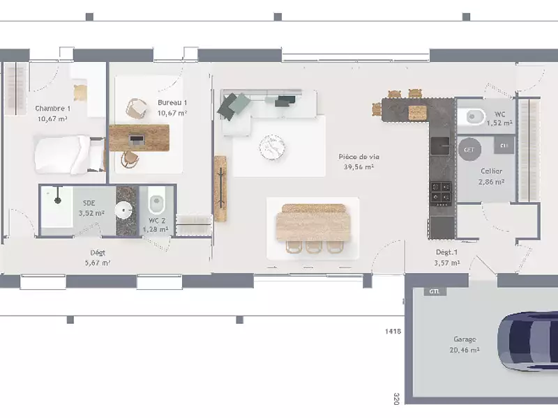 Maison neuve, 115 m² - Heuqueville (27700)