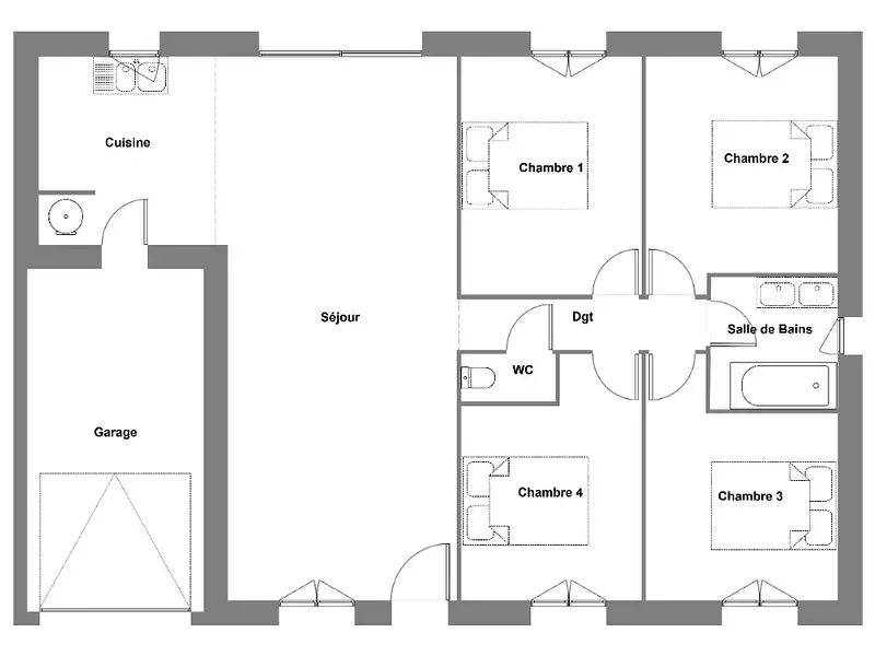 Maison neuve, 115 m² - Plouescat (29430)