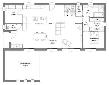 Maison neuve, 200 m²