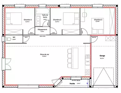 Maison neuve, 90 m²