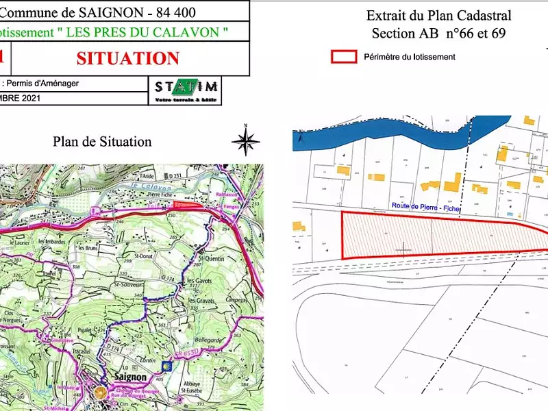 Terrain à bâtir, 330 m² - Saignon (84400)