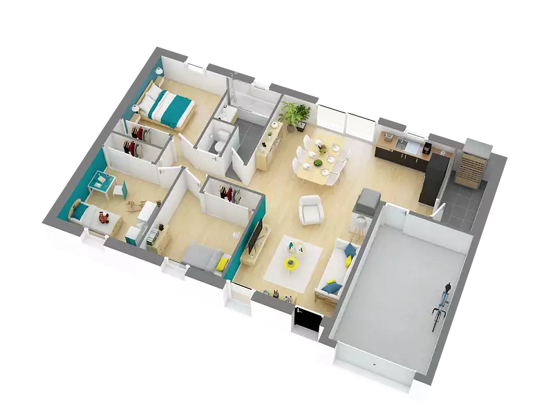Maison neuve, 75 m² - Maransin (33230)
