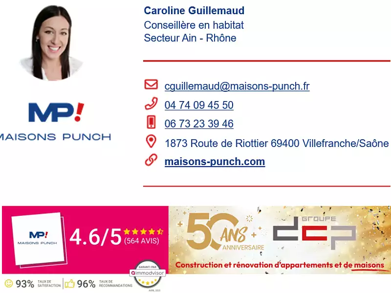 Maison neuve, 85 m² - Saint-Germain-du-Plain (71370)