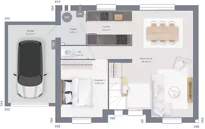 Maison neuve, 100 m²