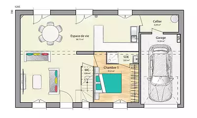 Maison neuve, 90 m²
