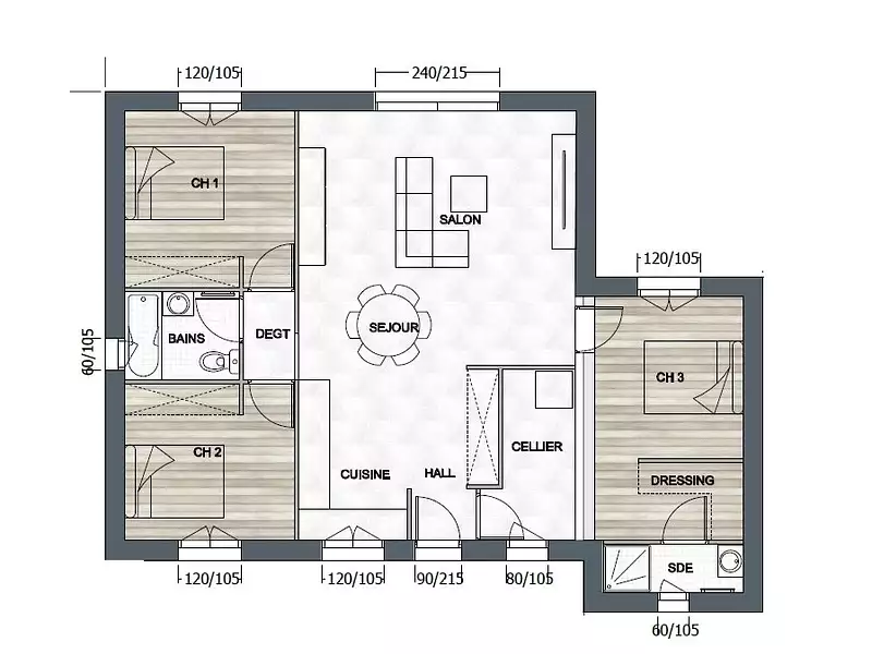 Maison neuve, 70 m² - Saint-Hilaire-de-Riez (85270)