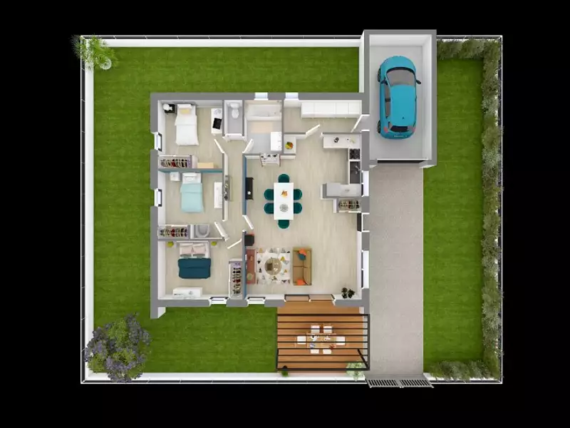 Maison neuve, 90 m² - Bordères-sur-l'Echez (65320)