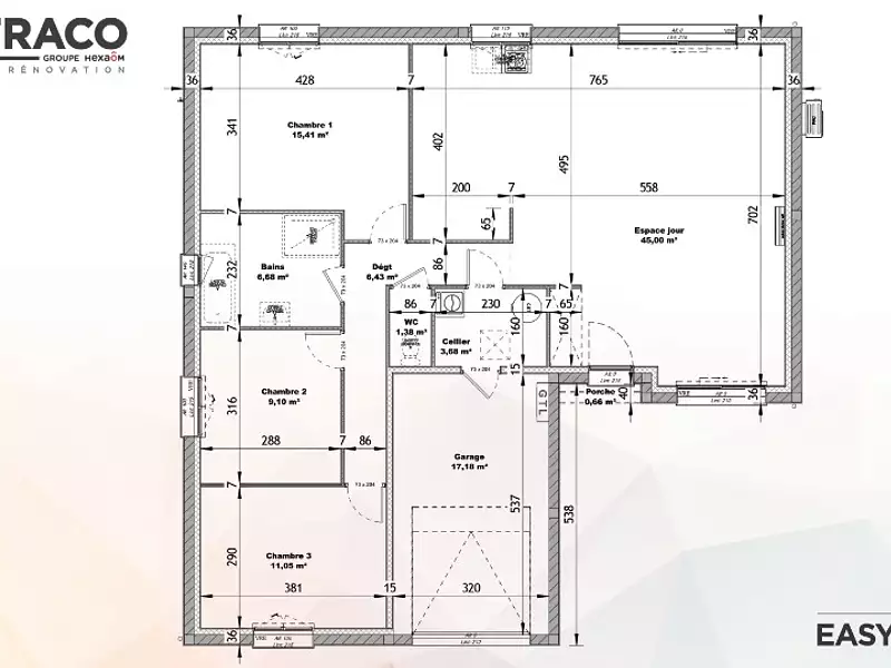 Maison neuve, 98 m² - Saint-Martin-aux-Chartrains (14130)