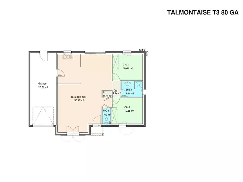 Maison neuve, 80 m² - Mareuil-sur-Lay-Dissais (85320)