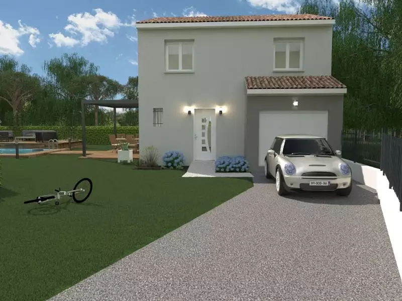 Maison neuve, 83 m² - Saint-Siffret (30700)