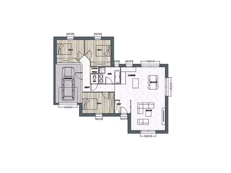 Maison neuve, 84 m² - La Plaine-sur-Mer (44770)