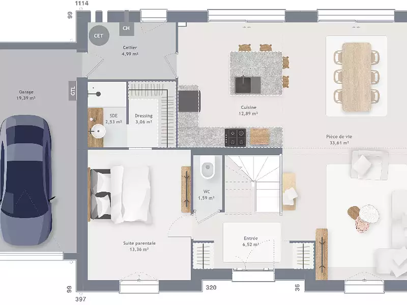 Maison neuve, 155 m² - Éragny (95610)