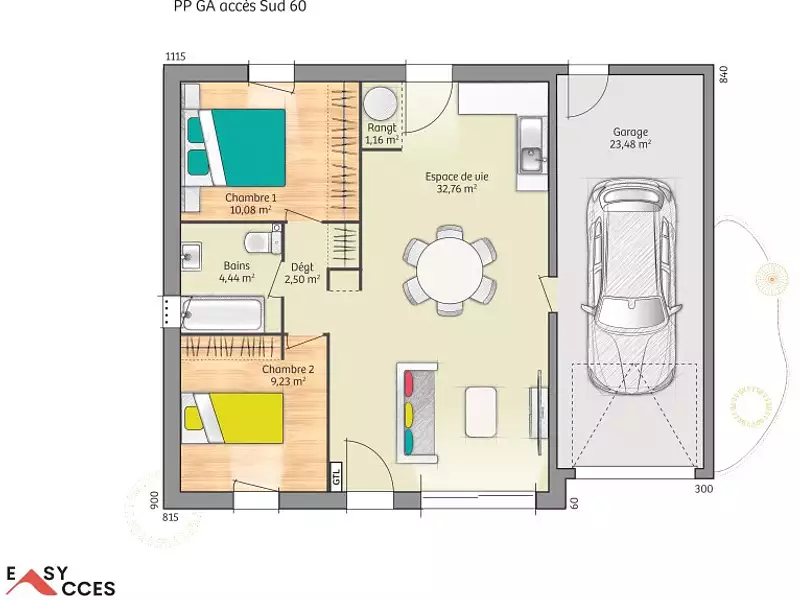 Maison neuve, 60 m² - Saint-Ouen-en-Belin (72220)