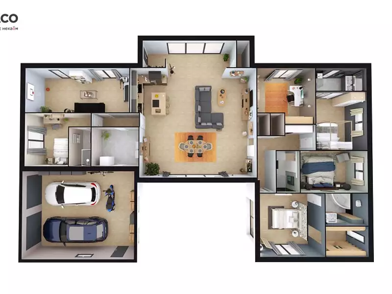 Maison neuve, 229 m² - Notre-Dame-du-Parc (76590)