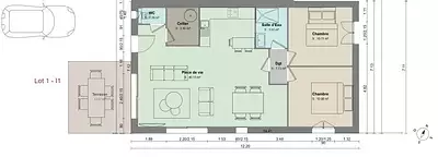 Maison neuve, 72 m²