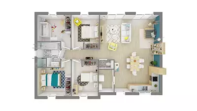 Maison neuve, 100 m²