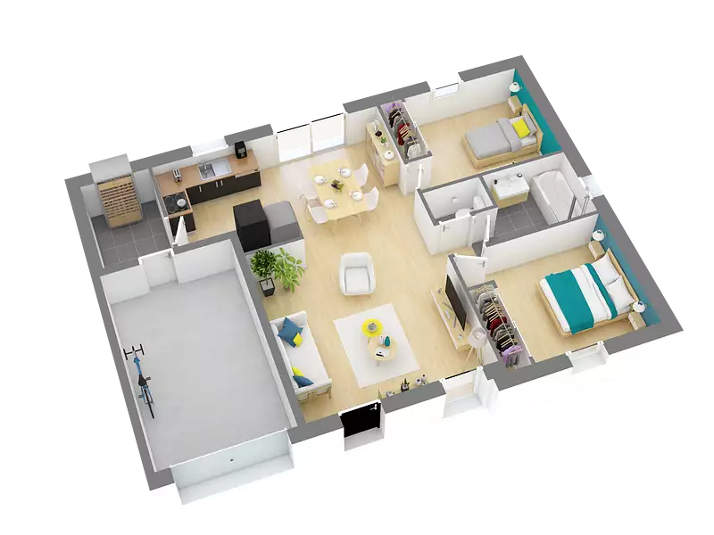 Maison neuve, 63 m² - Bricy (45310)
