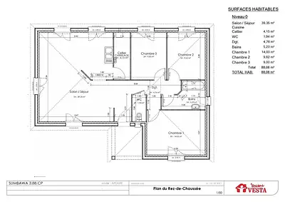 Maison neuve, 87 m²