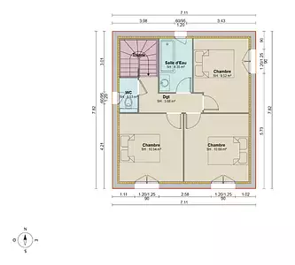 Maison neuve, 105 m²