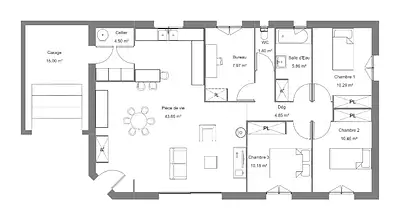 Maison neuve, 100 m²