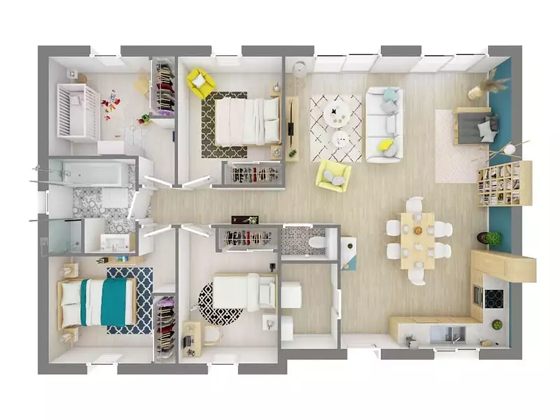 Maison neuve, 100 m² - Autun (71400)