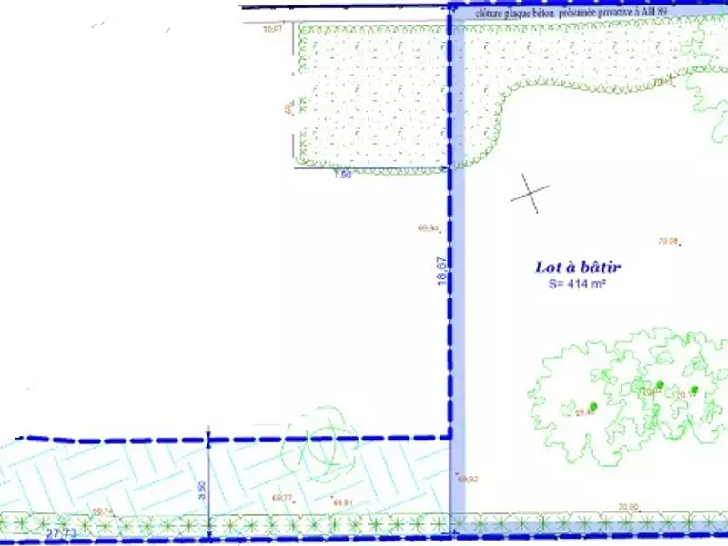 Terrain à bâtir, 414 m² - Saint-Vrain (91770)