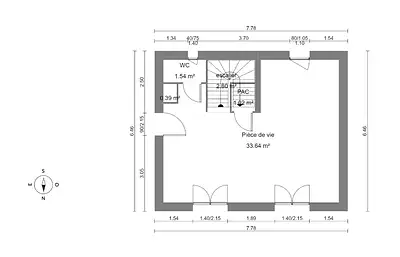Maison neuve, 70 m²