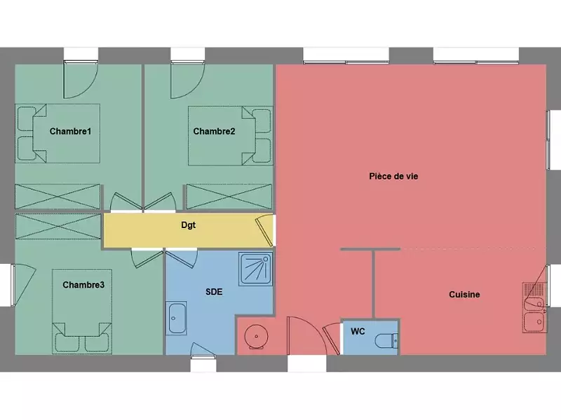 Maison neuve, 82 m² - La Meilleraye-de-Bretagne (44520)
