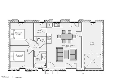 Maison neuve, 80 m²