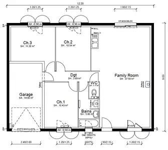 Maison neuve, 79 m²