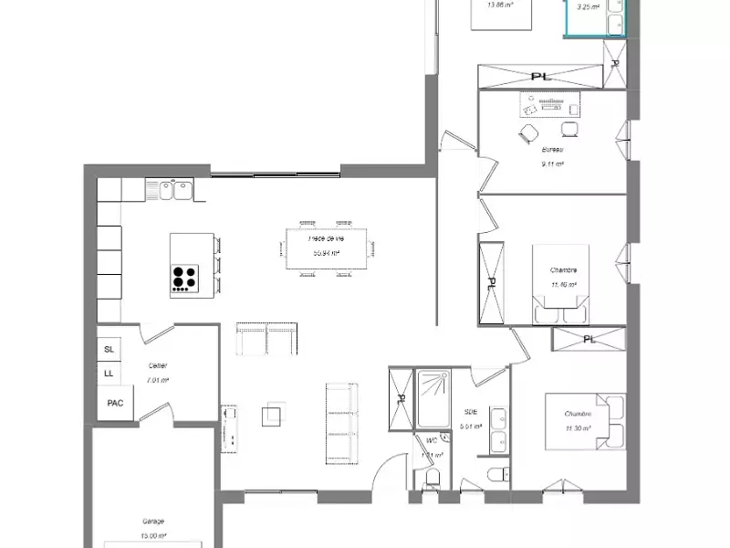 Maison neuve, 110 m² - Châteauroux (36000)