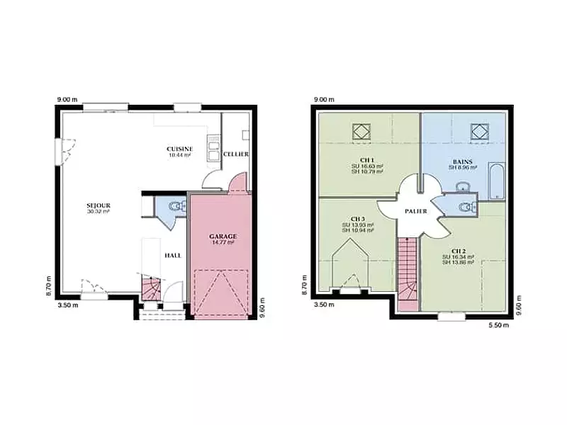 Maison neuve, 102 m² - Haveluy (59255)